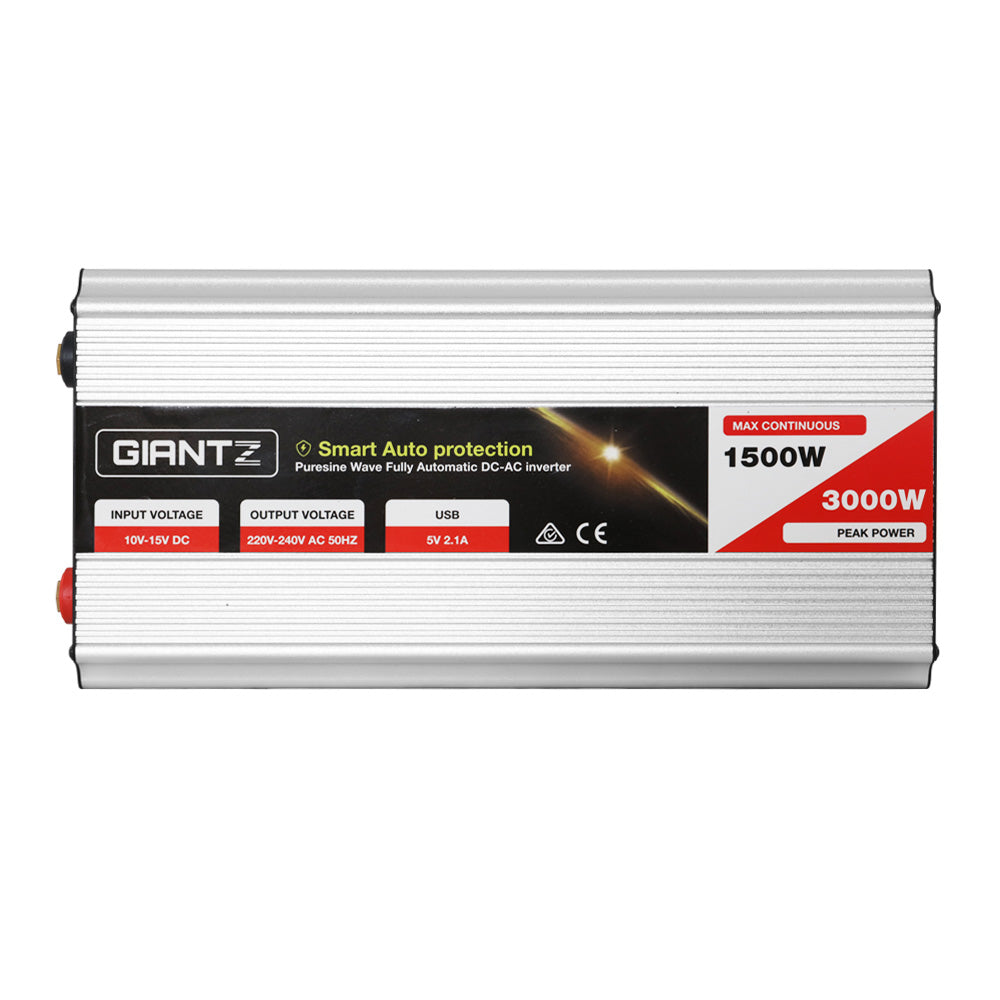 Giantz 1500W Puresine Wave DC-AC Power Inverter Giantz