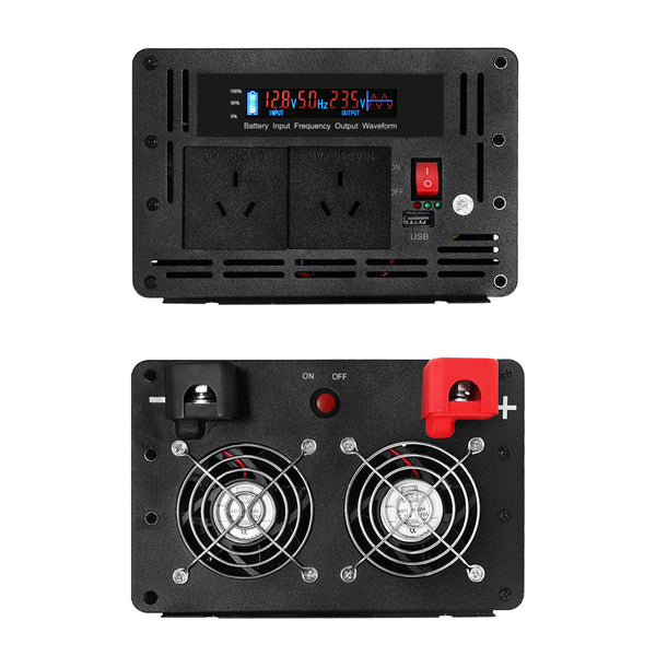 Giantz Power Inverter 12V to 240V 2500W/5000W Pure Sine Wave Camping Car Boat Giantz