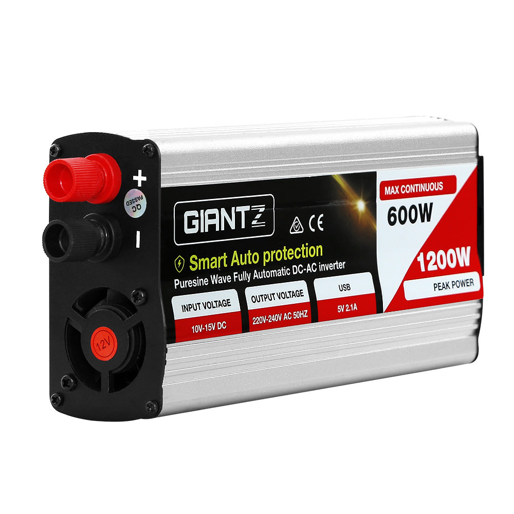 Giantz 600W Puresine Wave DC-AC Power Inverter Giantz