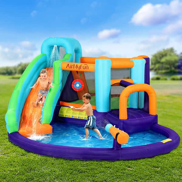 AirMyFun Inflatable Water Slide Kids Jumping Castle Splash Toy Outdoor Park AirMyFun