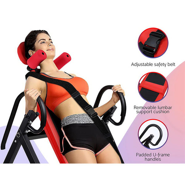 Everfit Inversion Table Gravity Stretcher Inverter Foldable Home Fitness Gym freeshipping - Awezingly