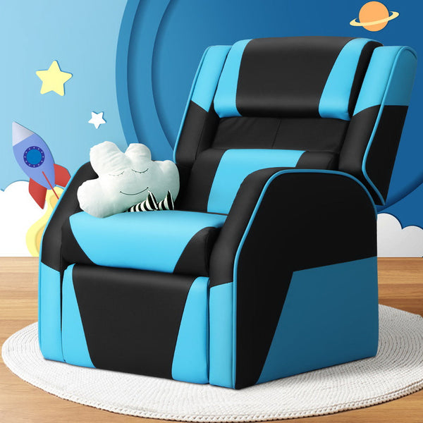Keezi Kids Recliner Chair PU Leather Gaming Sofa Lounge Couch Children Armchair Keezi
