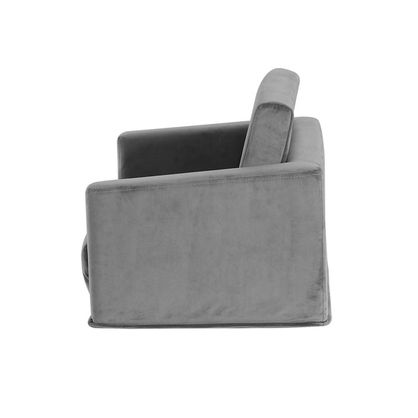 Keezi Kids Convertible Sofa 2 Seater Children Flip Open Couch Lounger Grey Keezi