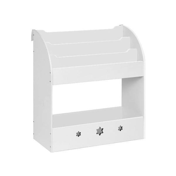 Keezi Kids Bookshelf Children Toy Storage Magazine Rack Organiser Bookcase White Keezi