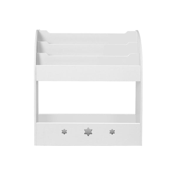 Keezi Kids Bookshelf Children Toy Storage Magazine Rack Organiser Bookcase White Keezi