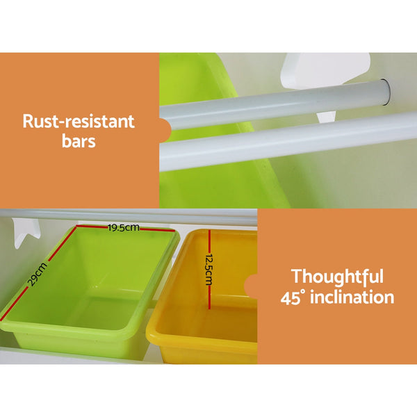 Keezi 3 PCS Kids Table and Chairs Set Children Furniture Play Toys Storage Box Keezi