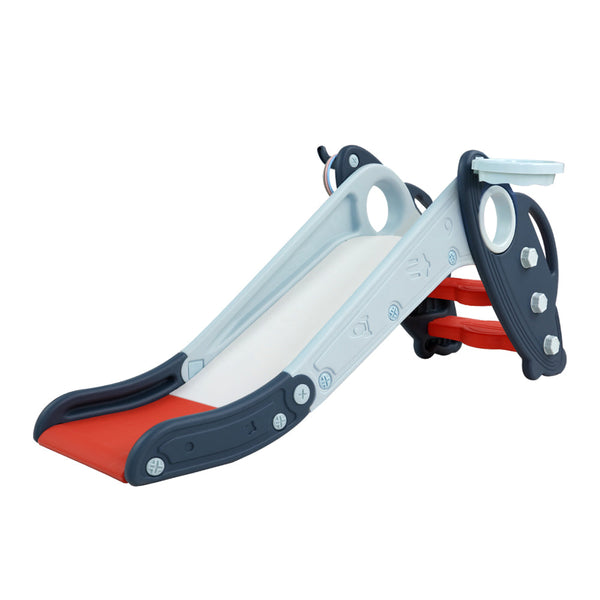 Keezi Kids Slide Set Outdoor Playground Basketball Hoop Ring Toddler Play Activity Indoor Keezi