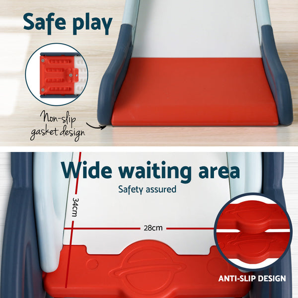 Keezi Kids Slide Set Outdoor Playground Basketball Hoop Ring Toddler Play Activity Indoor Keezi