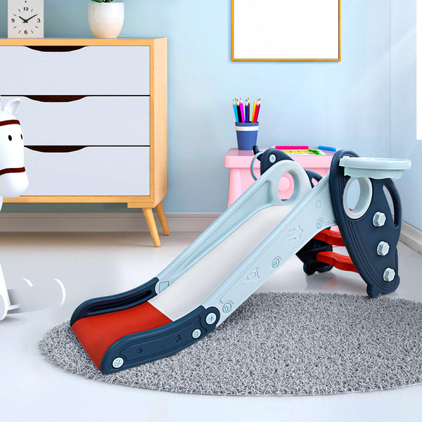 Keezi Kids Slide Set Outdoor Playground Basketball Hoop Ring Toddler Play Activity Indoor Keezi