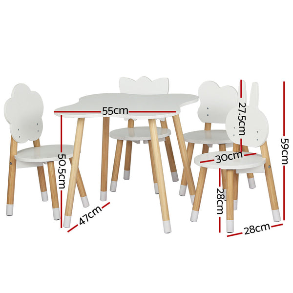 Keezi 5 Piece Kids Table and Chairs Set Children Activity Study Play Desk Keezi