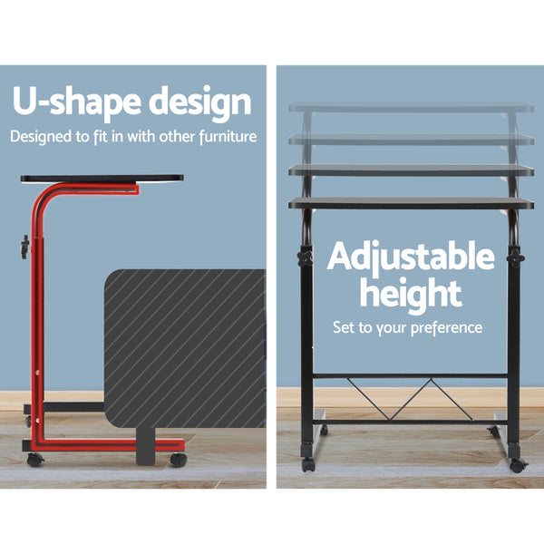 Portable Adjustable Wooden Latpop Stand - Black freeshipping - Awezingly