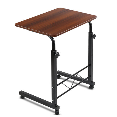Portable Adjustable Wooden Latpop Stand - Dark Wood