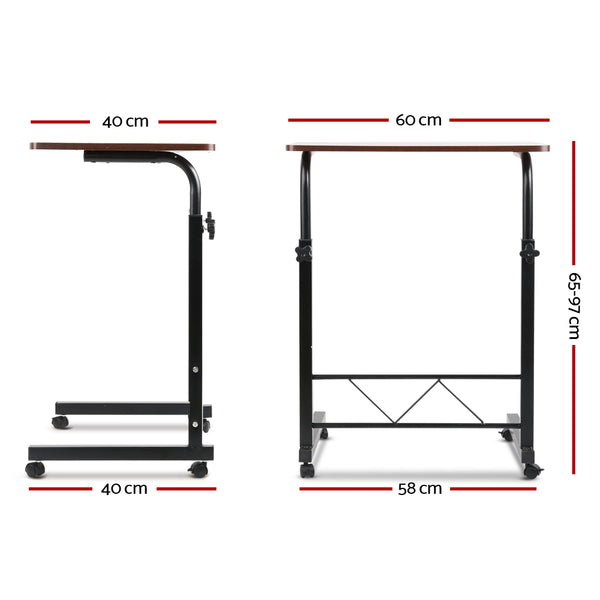 Portable Adjustable Wooden Latpop Stand - Dark Wood freeshipping - Awezingly
