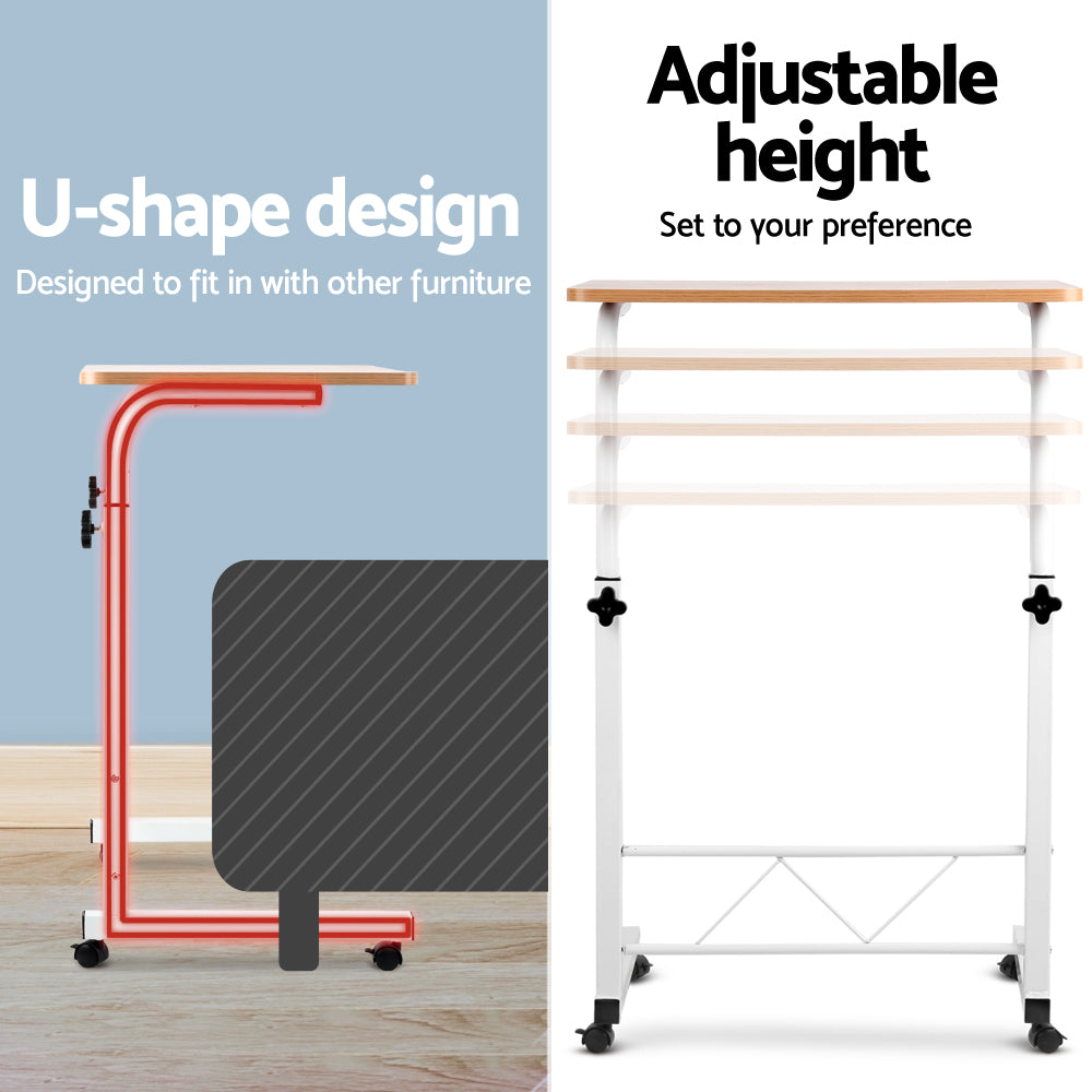 Portable Adjustable Wooden Laptop Stand - Light Wood freeshipping - Awezingly