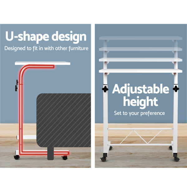 Portable Adjustable Wooden Latpop Stand - White freeshipping - Awezingly