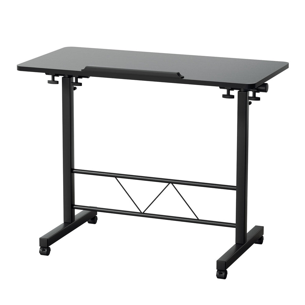 Artiss Laptop Desk Table Height Adjustable Wooden Bed Side Tables 80CM Black Artiss