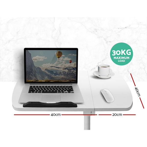 Adjustable Computer Stand with Cooler Fan - White freeshipping - Awezingly
