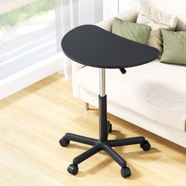 Artiss Laptop Desk Portable Height Adjustable Table Caster Wheels 60CM Black Artiss