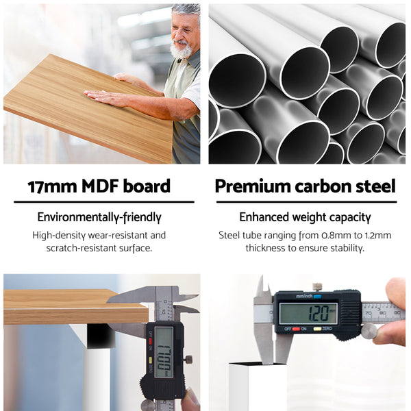 Mobile Twin Laptop Desk - Light Wood freeshipping - Awezingly