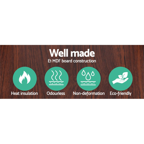 Artiss Floor Lamp Storage Shelf LED Lamps Vintage Standing Reading Light - Brown Artiss