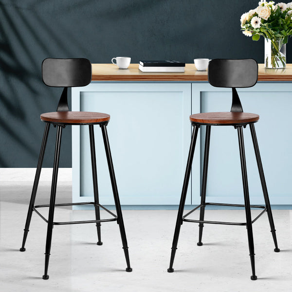 Artiss 4x Vintage Industrial Bar Stool Retro Barstools Dining Chairs Kitchen Artiss