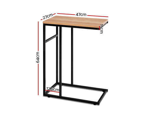 Artiss Coffee Side Table Laptop Desk Wooden Metal Frame freeshipping - Awezingly