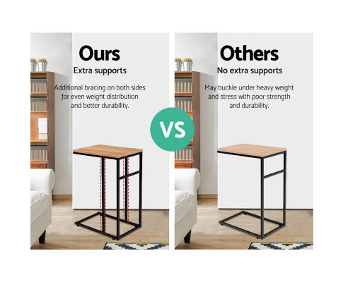 Artiss Coffee Side Table Laptop Desk Wooden Metal Frame freeshipping - Awezingly