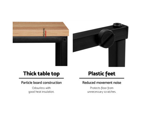 Artiss Coffee Side Table Laptop Desk Wooden Metal Frame freeshipping - Awezingly