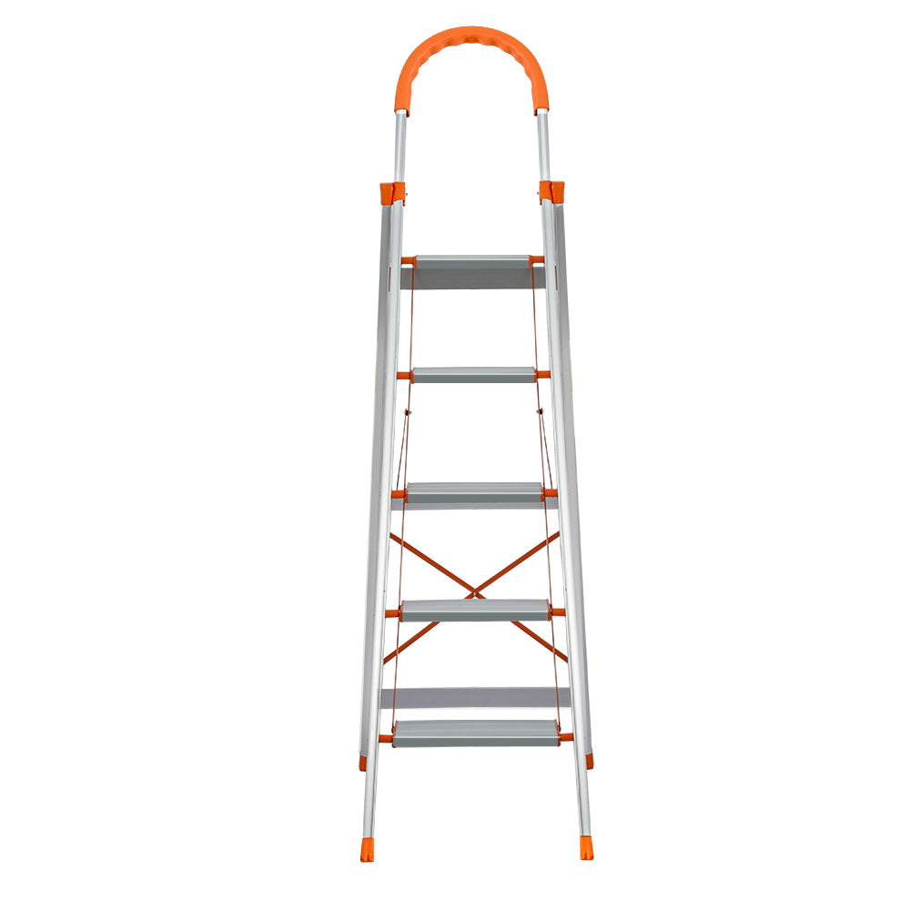 Giantz 5 Step Ladder Multi-Purpose Folding Aluminium Light Weight Non Slip Platform Giantz