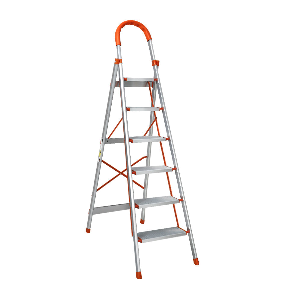 Giantz 6 Step Ladder Multi-Purpose Folding Aluminium Light Weight Non Slip Platform Giantz