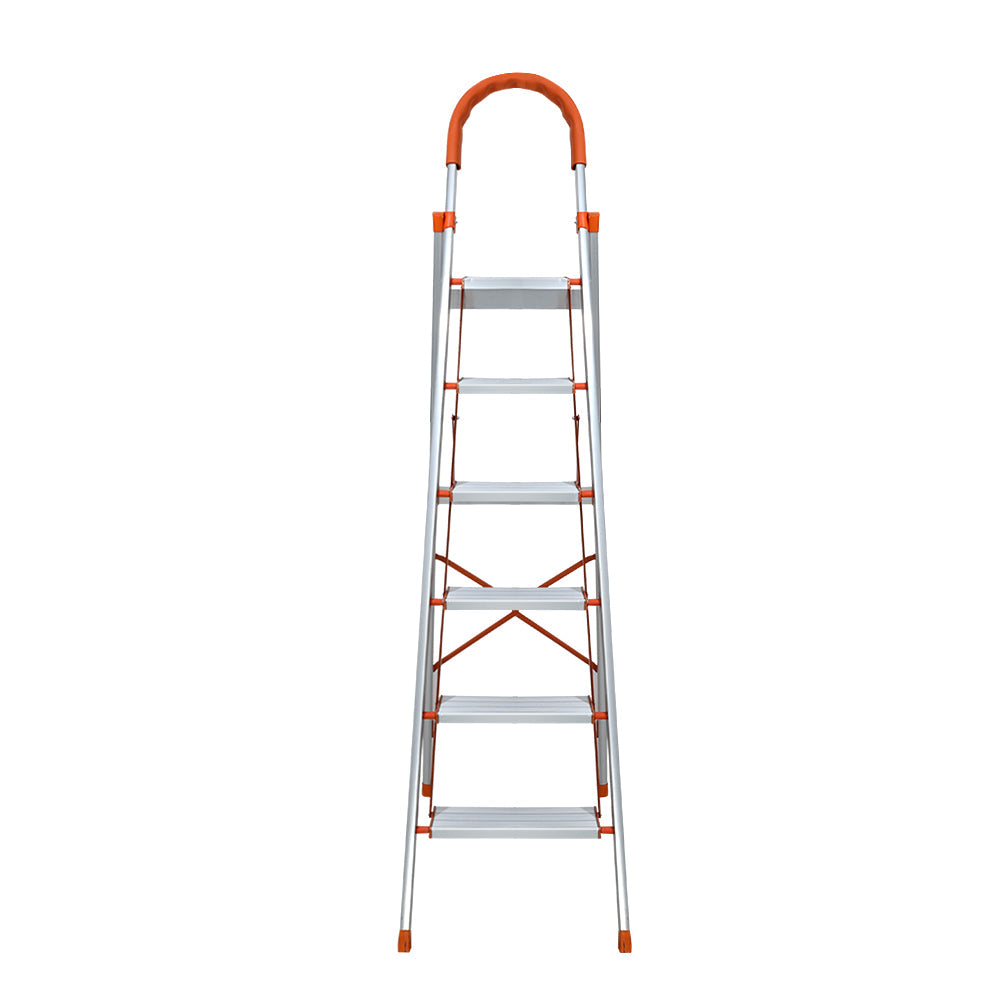 Giantz 6 Step Ladder Multi-Purpose Folding Aluminium Light Weight Non Slip Platform Giantz