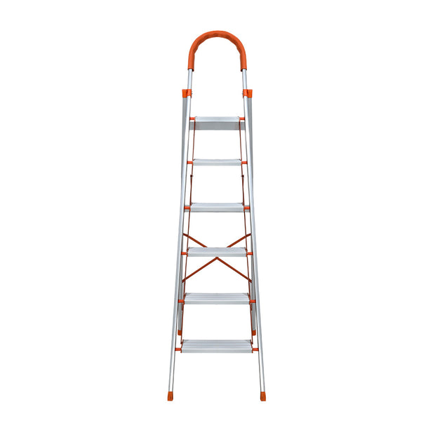 Giantz 6 Step Ladder Multi-Purpose Folding Aluminium Light Weight Non Slip Platform Giantz