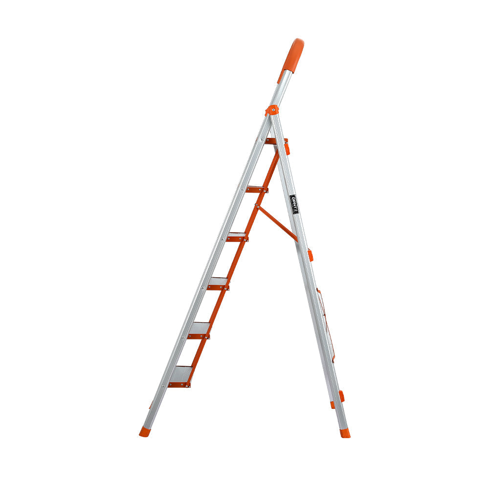 Giantz 6 Step Ladder Multi-Purpose Folding Aluminium Light Weight Non Slip Platform Giantz