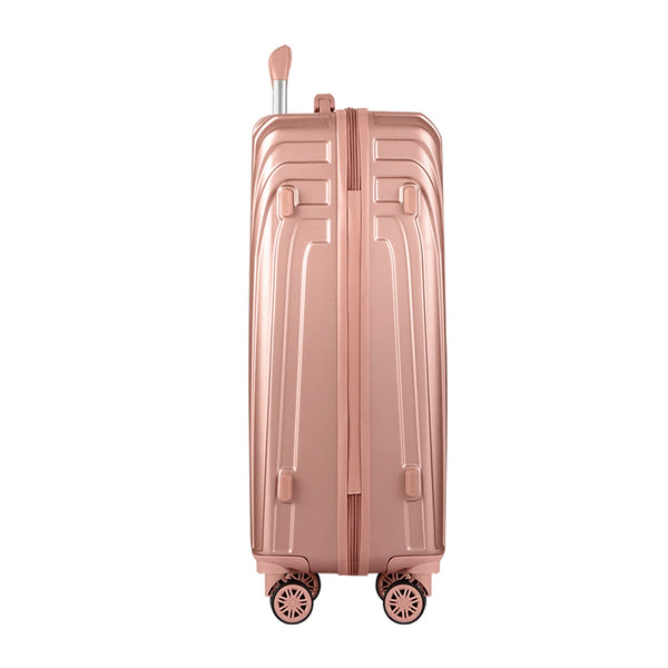 Wanderlite 3pc Luggage 20'' 24'' 28'' Trolley Suitcase Sets Travel TSA Hard Case Lightweight Pink Wanderlite