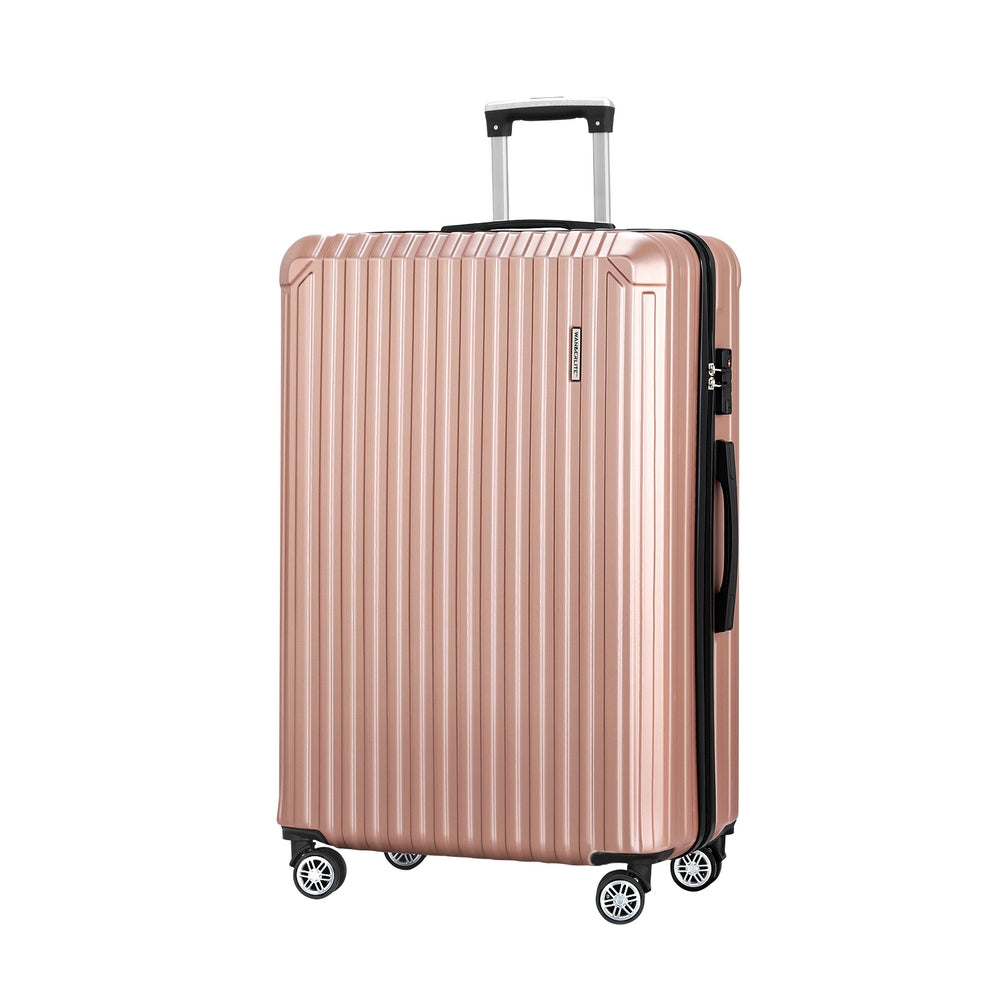 Wanderlite 28'' Luggage Travel Suitcase Set TSA Carry On Hard Case Rose Gold Does not apply