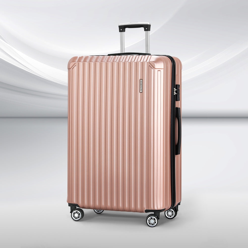 Wanderlite 28'' Luggage Travel Suitcase Set TSA Carry On Hard Case Rose Gold Does not apply