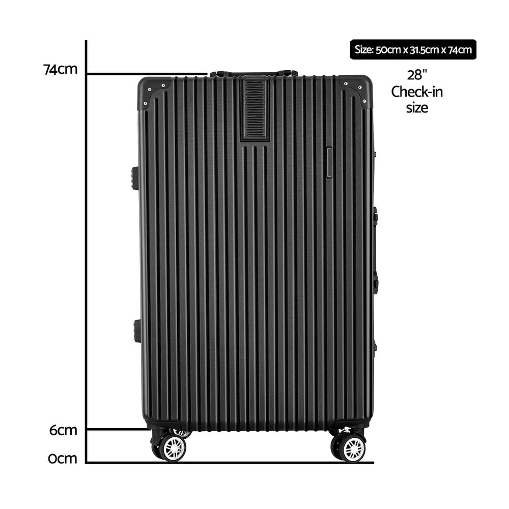 Wanderlite 28'' Luggage Travel Suitcase Set TSA Hard Case Lightweight Aluminum Wanderlite