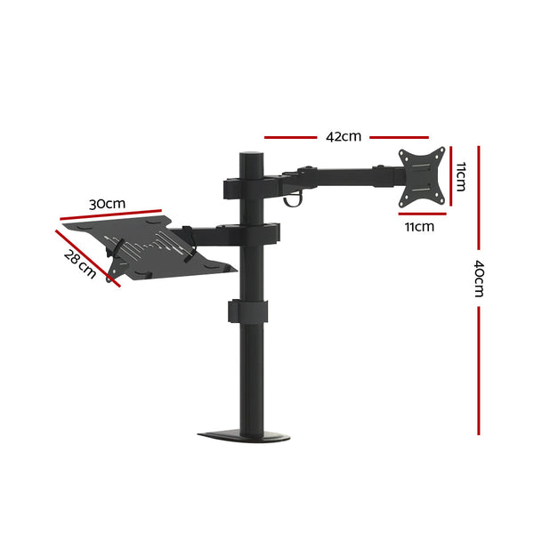 Artiss Monitor Arm Stand Laptop Tray Display Desk Mount Bracket Screen Holder Artiss