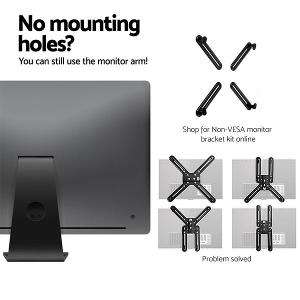 Dual HD LED Monitor Arm Stand TV Mount Holder 2 Arm Display Freestanding freeshipping - Awezingly