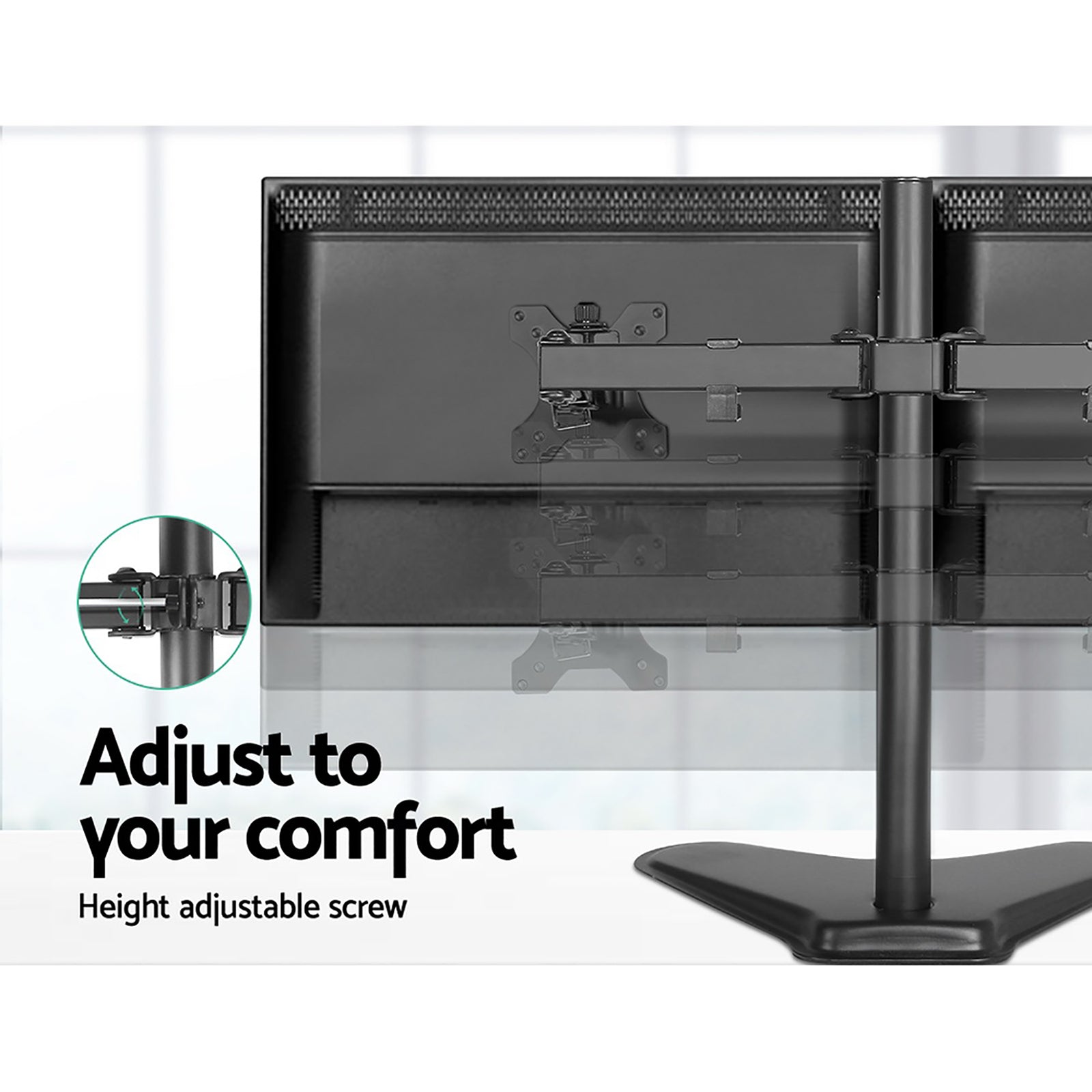 Dual HD LED Monitor Arm Stand TV Mount Holder 2 Arm Display Freestanding freeshipping - Awezingly