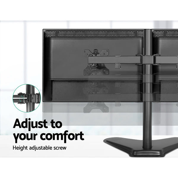 Dual HD LED Monitor Arm Stand TV Mount Holder 2 Arm Display Freestanding freeshipping - Awezingly
