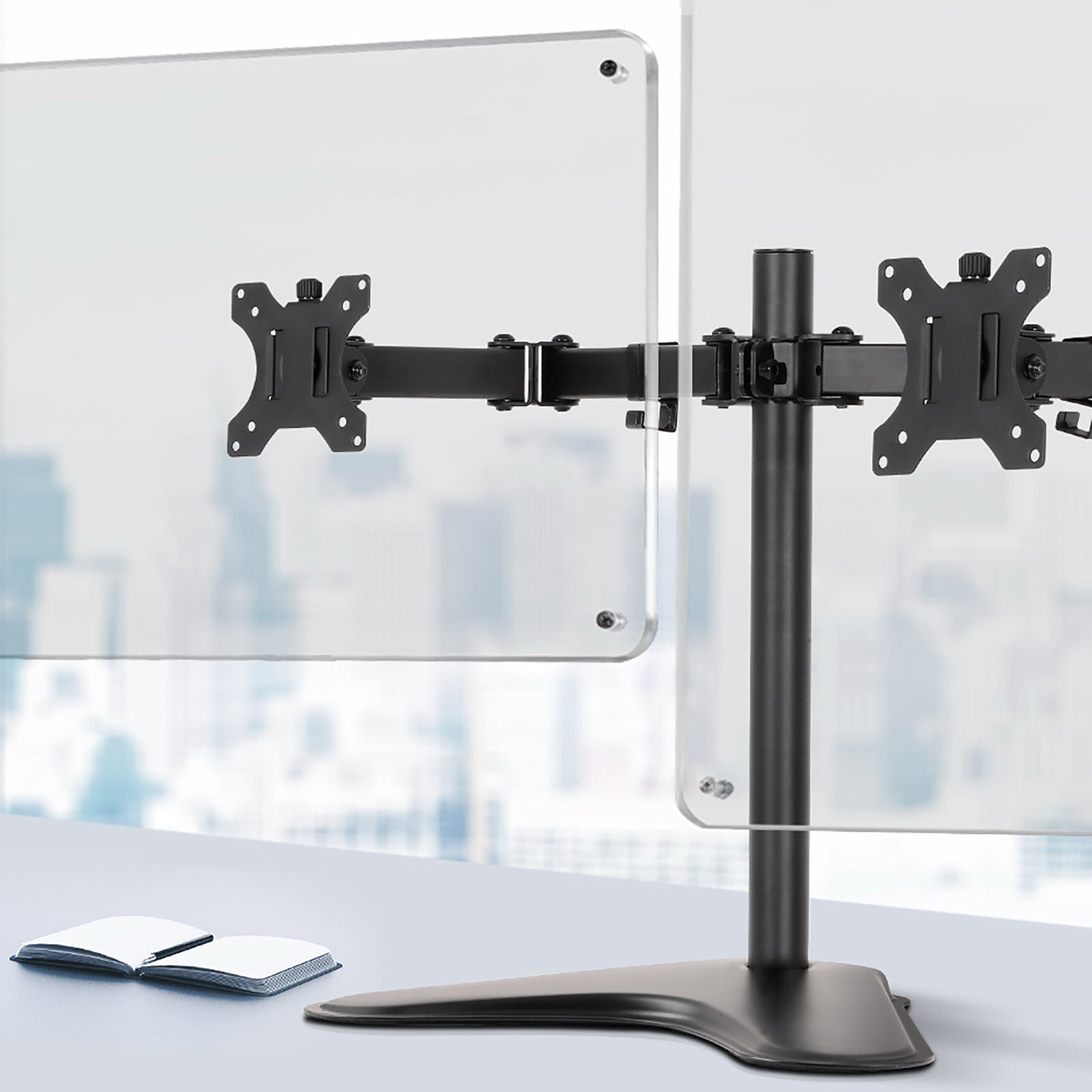 Dual HD LED Monitor Arm Stand TV Mount Holder 2 Arm Display Freestanding freeshipping - Awezingly