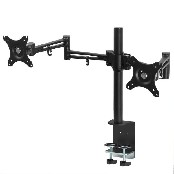 2 Arms Adjustable Monitor Screen Holder - Black freeshipping - Awezingly