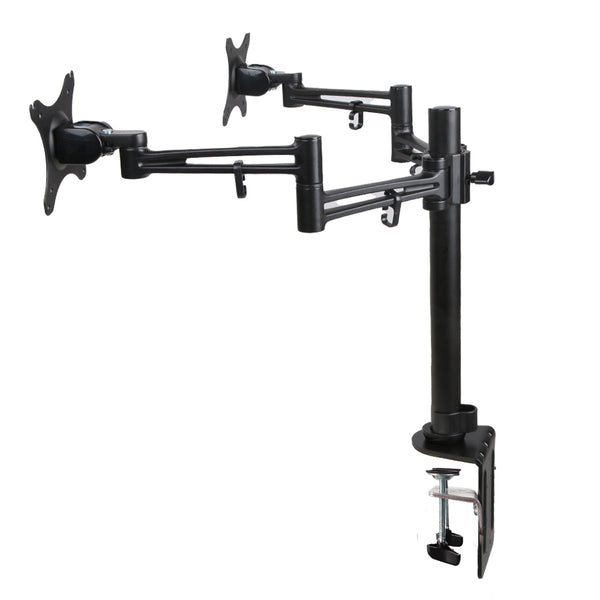 2 Arms Adjustable Monitor Screen Holder - Black freeshipping - Awezingly