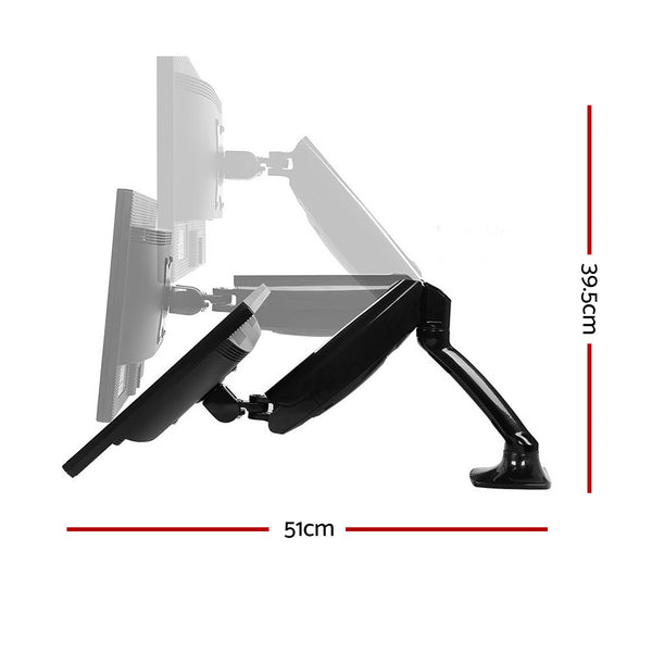 Adjustable Monitor Arm Desk Mounted - Black freeshipping - Awezingly