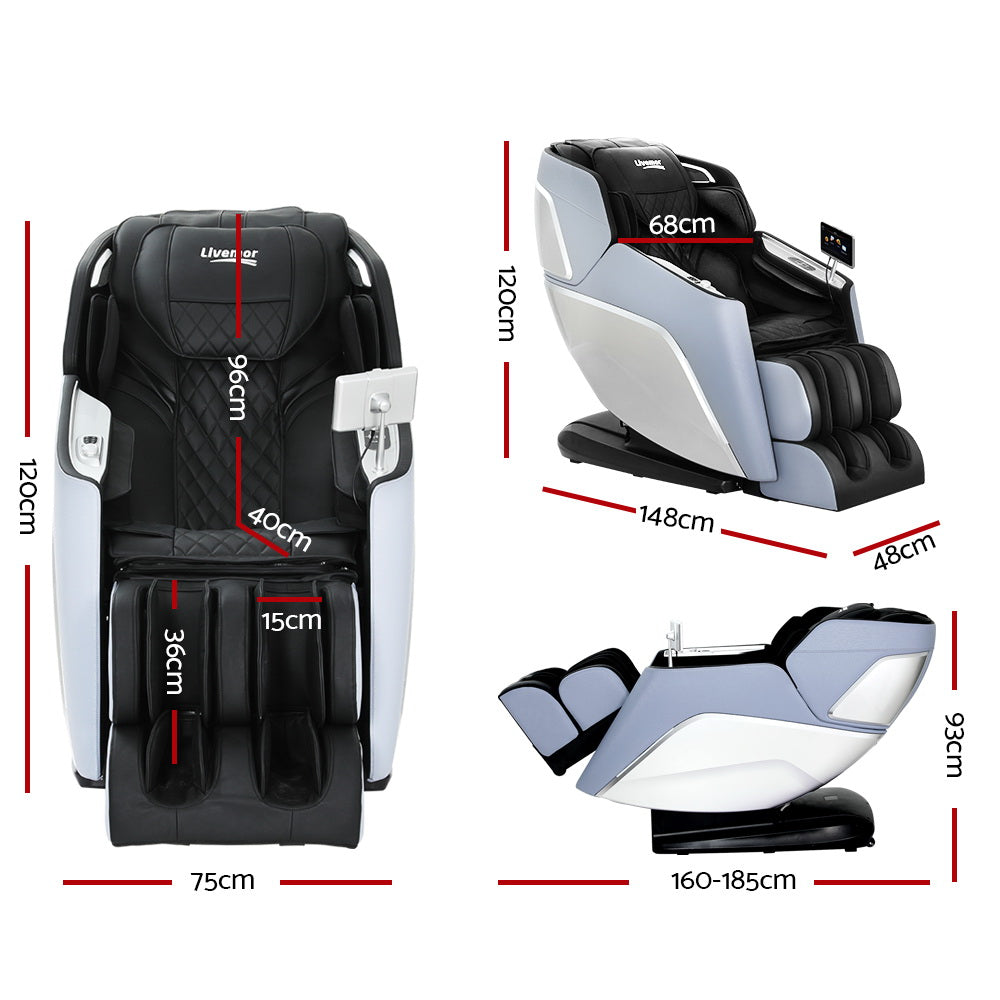 Livemor Electric Massage Chair 4D Shiatsu Zero Gravity Home Massager Recliner Livemor