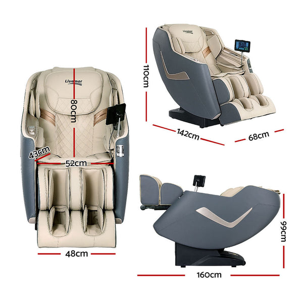 Livemor Massage Chair Electric Recliner Home Massager 3D Opal Livemor