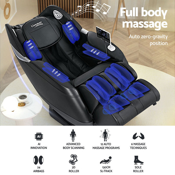 Livemor Massage Chair Electric Recliner Home 3D Massager Flynn Livemor