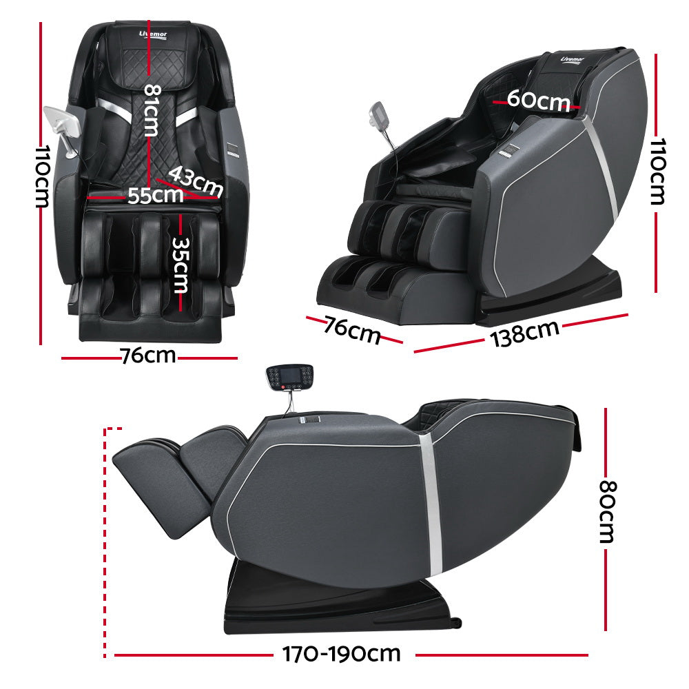 Livemor Electric Massage Chair Full Body Reclining Zero Shiatsu Heating Massager Livemor