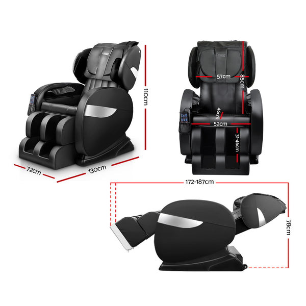 Livemor Electric Massage Chair - Black freeshipping - Awezingly